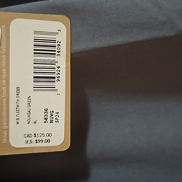 Patagonia Women’s Fleetwith Dress: NOUVEAU GREEN: NEW WITH TAGS: SIZE XL - Picture 4 of 6